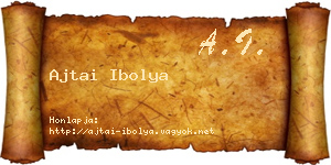 Ajtai Ibolya névjegykártya